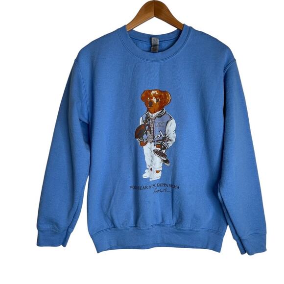 POLO Bear Blue Sweatshirt representing USC Kappa Sigma Men's Small - Picture 7 of 7